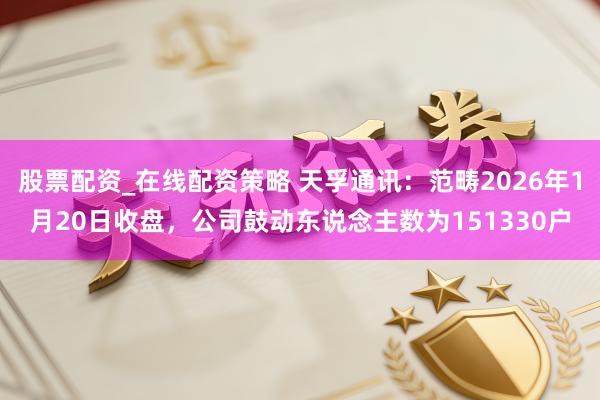 股票配资_在线配资策略 天孚通讯：范畴2026年1月20日收盘，公司鼓动东说念主数为151330户